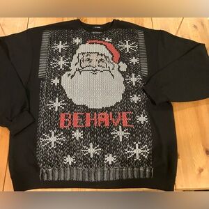 EUC American Rag Behave Santa Sweatshirt Size XL